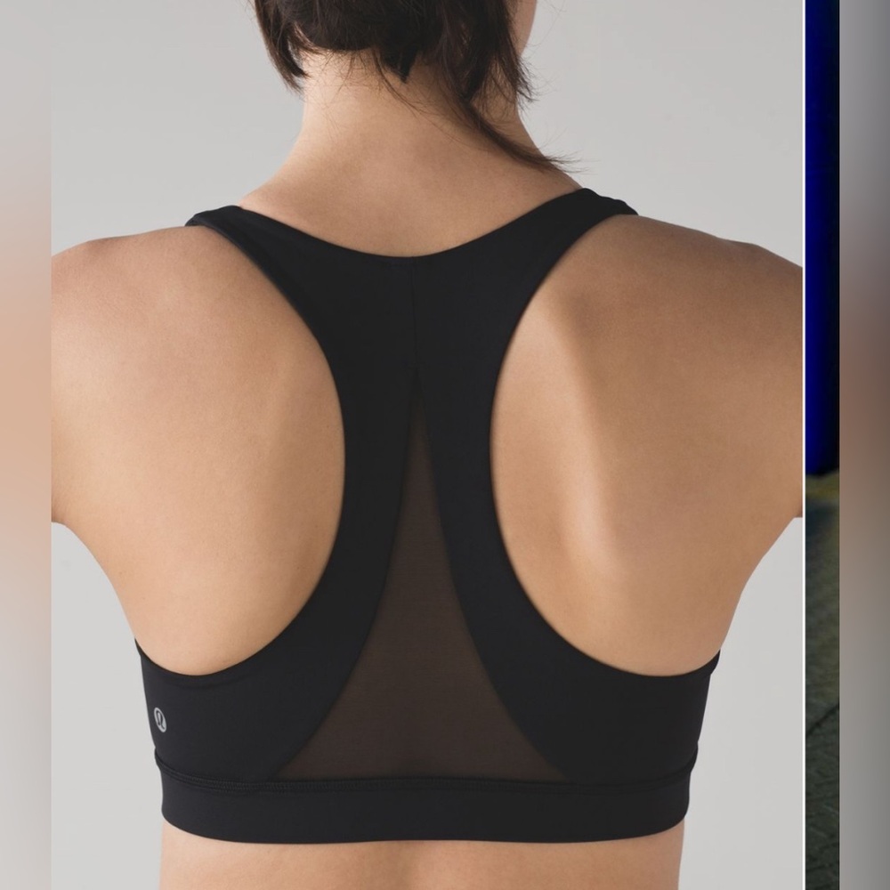 Lululemon Athletica Intimates Black Mesh Back Train Bra
